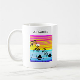 Moderne Kunst Phantastisch tropisches Sonnenunterg Kaffeetasse