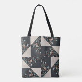 Moderne Kunst Pinwheel Patchwork Quilt Style Tasche (Rückseite)