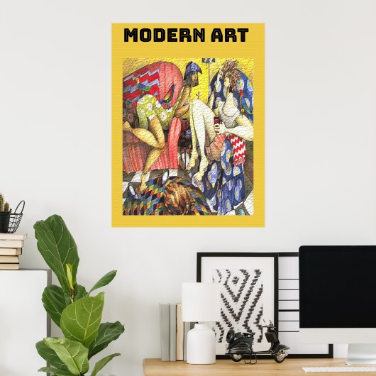 Moderne Kunst Poster (Heimbüro)