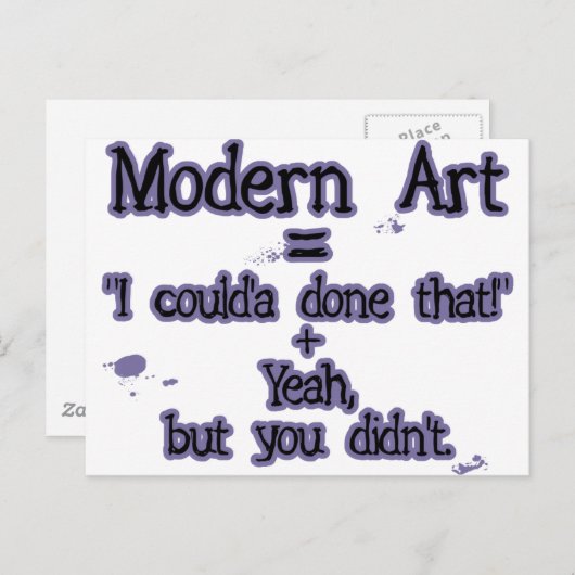 Moderne Kunst Postkarte (Vorne/Hinten)