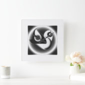 Moderne Kunst Quadratische Wanduhr (Zuhause)