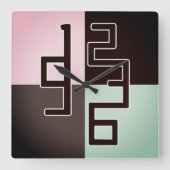 Moderne Kunst Quadratische Wanduhr (Vorderseite)