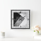 Moderne Kunst Quadratische Wanduhr (Zuhause)