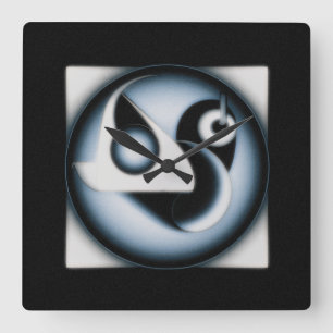 Moderne Kunst Quadratische Wanduhr