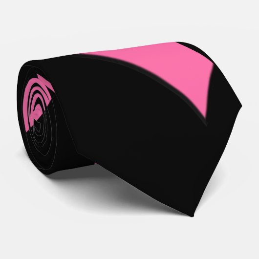 Moderne Kunst rosa / schwarz Krawatte (Gerollt)