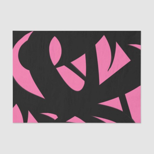 Moderne Kunst rosa / schwarz Seidenpapier (Vorderseite)