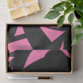Moderne Kunst rosa / schwarz Seidenpapier (Geschenk)