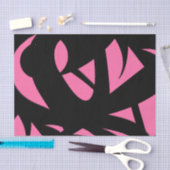 Moderne Kunst rosa / schwarz Seidenpapier (Handwerk)