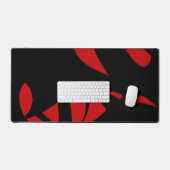 Moderne Kunst rot / schwarz Schreibtischunterlage (Tastatur & Maus)