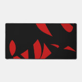 Moderne Kunst rot / schwarz Schreibtischunterlage (Vorderseite)