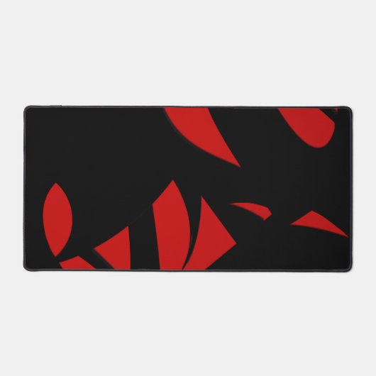 Moderne Kunst rot / schwarz Schreibtischunterlage (Vorderseite)