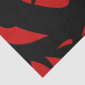 Moderne Kunst rot / schwarz Seidenpapier (Ausschnitt)