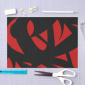 Moderne Kunst rot / schwarz Seidenpapier (Handwerk)