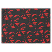 Moderne Kunst rot / schwarz Tischdecke (Vorderseite (Horizontal))