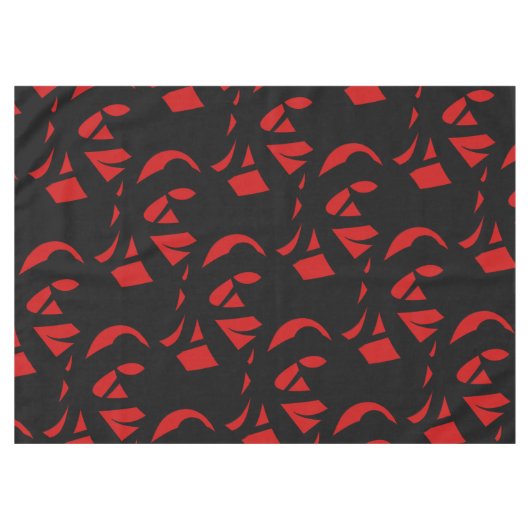 Moderne Kunst rot / schwarz Tischdecke (Vorderseite (Horizontal))