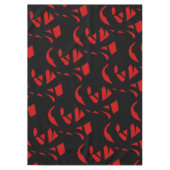 Moderne Kunst rot / schwarz Tischdecke (Vorderseite)