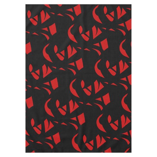 Moderne Kunst rot / schwarz Tischdecke (Vorderseite)