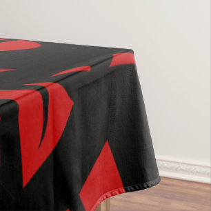 Moderne Kunst rot / schwarz Tischdecke