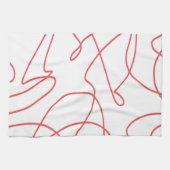 Moderne Kunst: Rot und Weiß Geschirrtuch (Horizontal)