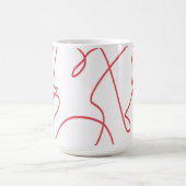 Moderne Kunst: Rot und Weiß Kaffeetasse (Mittel)