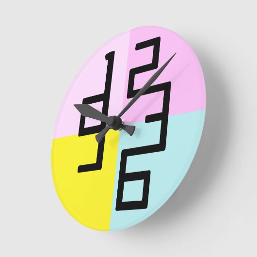Moderne Kunst Runde Wanduhr (Winkel)