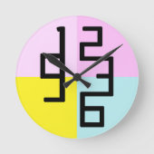 Moderne Kunst Runde Wanduhr (Vorderseite)