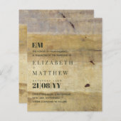 Moderne Kunst Rustikale Typografie Einladungen (Vorne/Hinten)