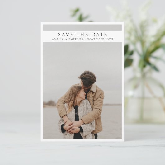 Moderne Kunst Save the Date | Benutzerdefiniertes (Stehend Vorderseite)