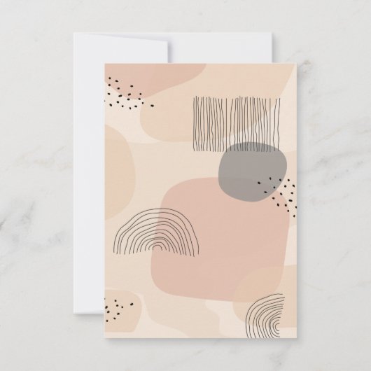 Moderne Kunst Save the Date | Benutzerdefiniertes (Rückseite)