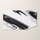 Moderne Kunst Schwarz-Weiß Handtuch (Handtuch)