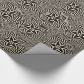 Moderne Kunst Schwarz-Weiß-Sterne Geschenkpapier (Ecke)