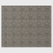 Moderne Kunst Schwarz-Weiß-Sterne Geschenkpapier (Flach)