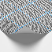 Moderne Kunst Schwarz, weiße Plätze Geschenkpapier (Ecke)