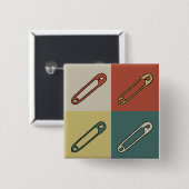 Moderne Kunst-Sicherheit/Windel-Buttonentwurf Button (Vorne & Hinten)