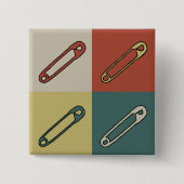 Moderne Kunst-Sicherheit/Windel-Buttonentwurf Button (Vorderseite)