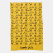 Moderne Kunst, Silhouette Kokospalmen, Orange Geschirrtuch (Vertikal)