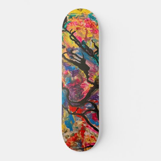 Moderne Kunst Skateboard - Baum des Kampfes (Vorderseite)