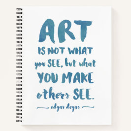 Moderne Kunst Sketchbook Typografie Degas Zitat Notizblock