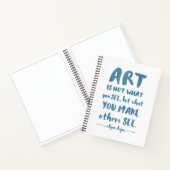 Moderne Kunst Sketchbook Typografie Degas Zitat Notizblock (Innenseite)