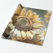 Moderne Kunst Sonnenblumen Geschenkpapier (Ungerollt)