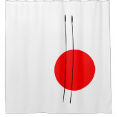Moderne Kunst - Sonnenrot Duschvorhang (Vorderseite)