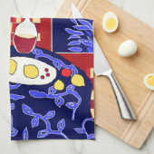 Moderne Kunst Stillleben mit Zitronen und Wein Geschirrtuch (Viertel Falte)