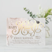 Moderne Kunst Überraschung Girl Gold Foil Kinderdu Einladung (Stehend Vorderseite)