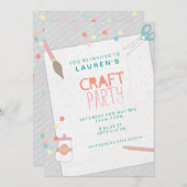 Moderne Kunst und Kunsthandwerk Party Einladung (Vorne/Hinten)