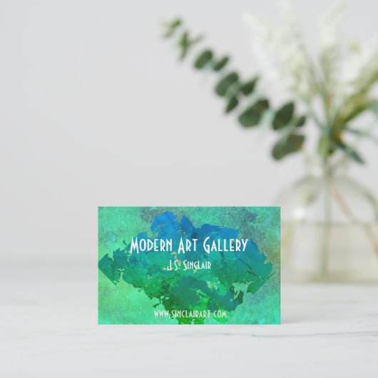 Moderne Kunst Visitenkarte (Stehend Vorderseite)