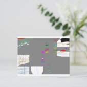 Moderne Kunst von Roy Postcard Postkarte (Stehend Vorderseite)