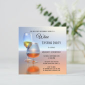 Moderne Kunst Weinverkostung Einladung (Stehend Vorderseite)