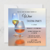 Moderne Kunst Weinverkostung Einladung (Vorderseite)