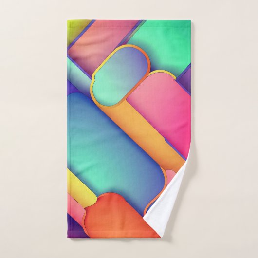 Moderne Kunstdesign-Falten der Farbe Badhandtuch Set (Handtuch)