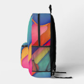 Moderne Kunstdesign-Falten der Farbe Bedruckter Rucksack (Rechts)